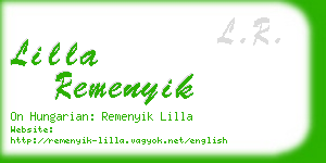 lilla remenyik business card